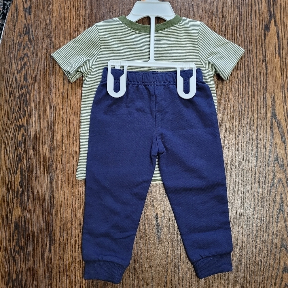 Carter's Construction 2 Piece T-shirt pants Set Size Boy's 12 Months NEW - Picture 2 of 5